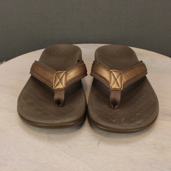 Vionic Sandals Womens 5 Brown Comfort Orthotic Flip Flops - Picture 3 of 10